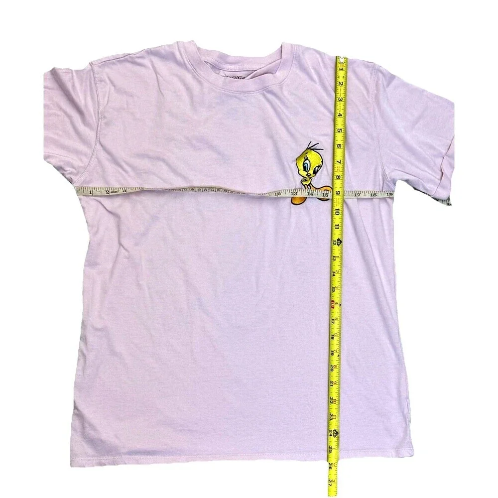 Looney Tunes Tweety Pink Graphic T Shirt Youth L 11 13 Cartoon Tee